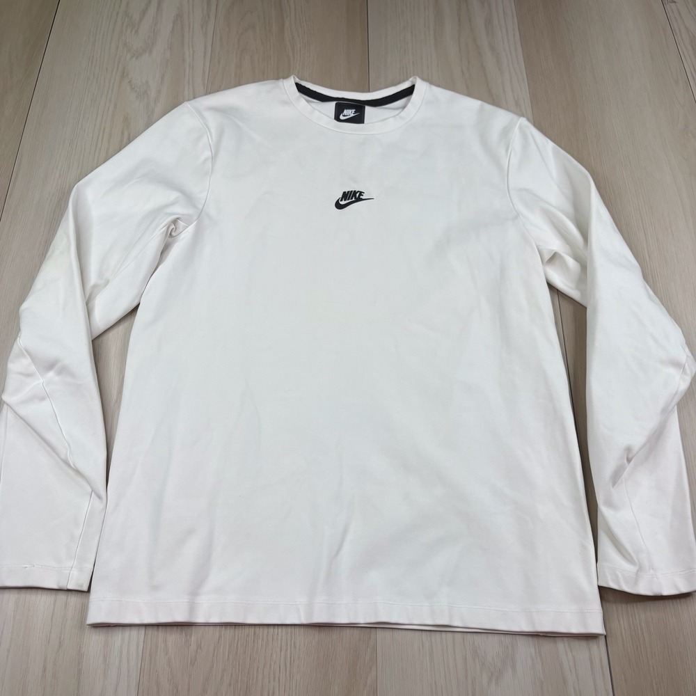 Nike Sportwear Tech Long Sleeve T-Shirt Mens Size S Small White
